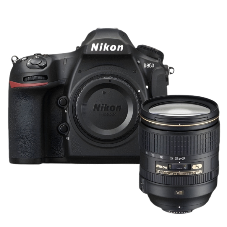 "Nikon D850 with 24-120mm Lens – Full Frame DSLR, Best Price in Pakistan"