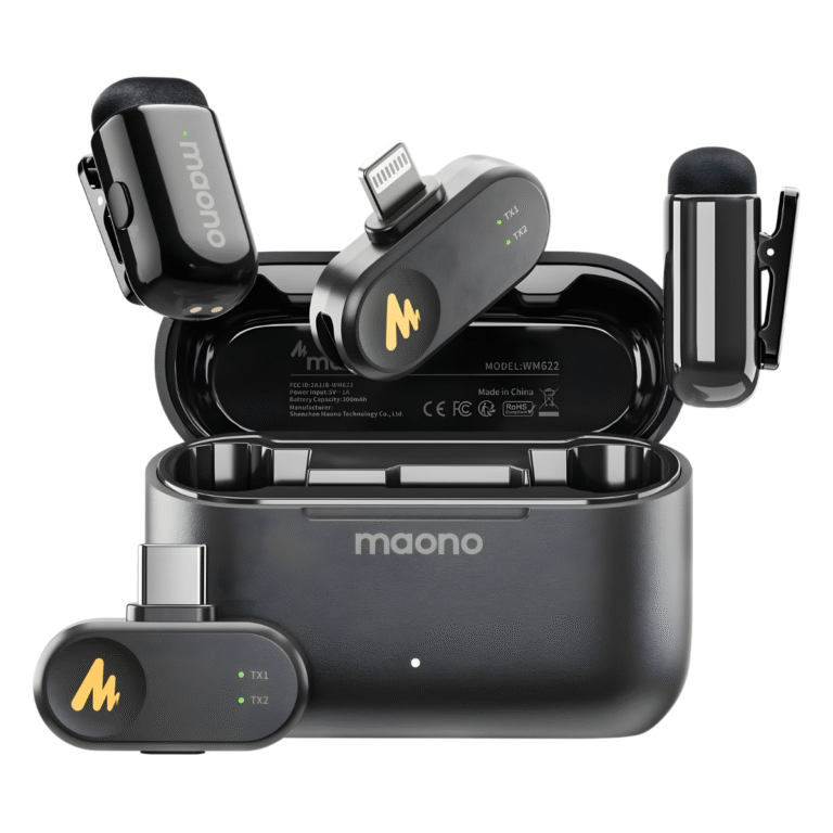 "Maono Wave T1 Mini Wireless Mic with C-Type & iPhone Support in Pakistan