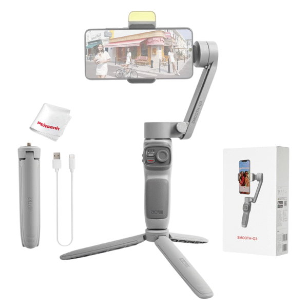 Zhiyun Smooth Q3 Smartphone Gimbal with 3-axis stabilization and LED light in Pakistan