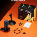 Maono PD200W wireless microphone with table stand price in Pakistan – USB-C and XLR compatible mic