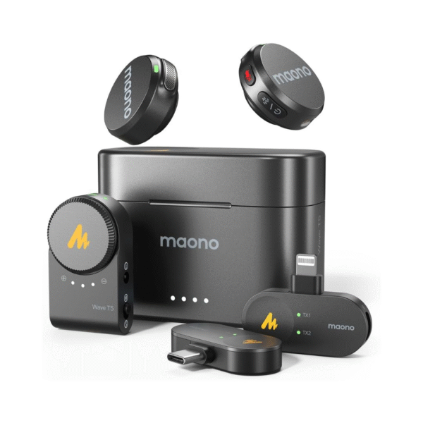Maono T5 Combo Wireless Mic Price in Pakistan – compatible with iOS, cameras, and C Type devices