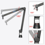 TEYUN NBA.6 Arm Podcast Stand Price in Pakistan – adjustable and durable microphone arm stand for studio & podcasting
