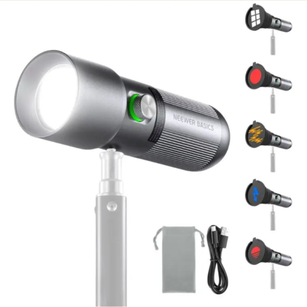 10W RGB Photography Flashlight with 4 Gobo Filters Price in Pakistan – Portable LED Video Fill Light