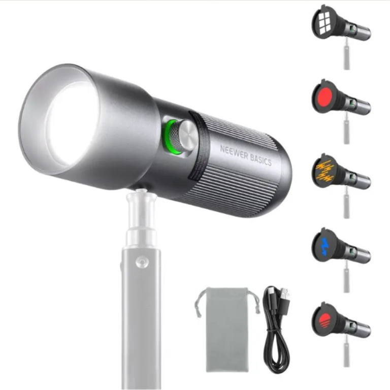10W RGB Photography Flashlight with 4 Gobo Filters Price in Pakistan – Portable LED Video Fill Light