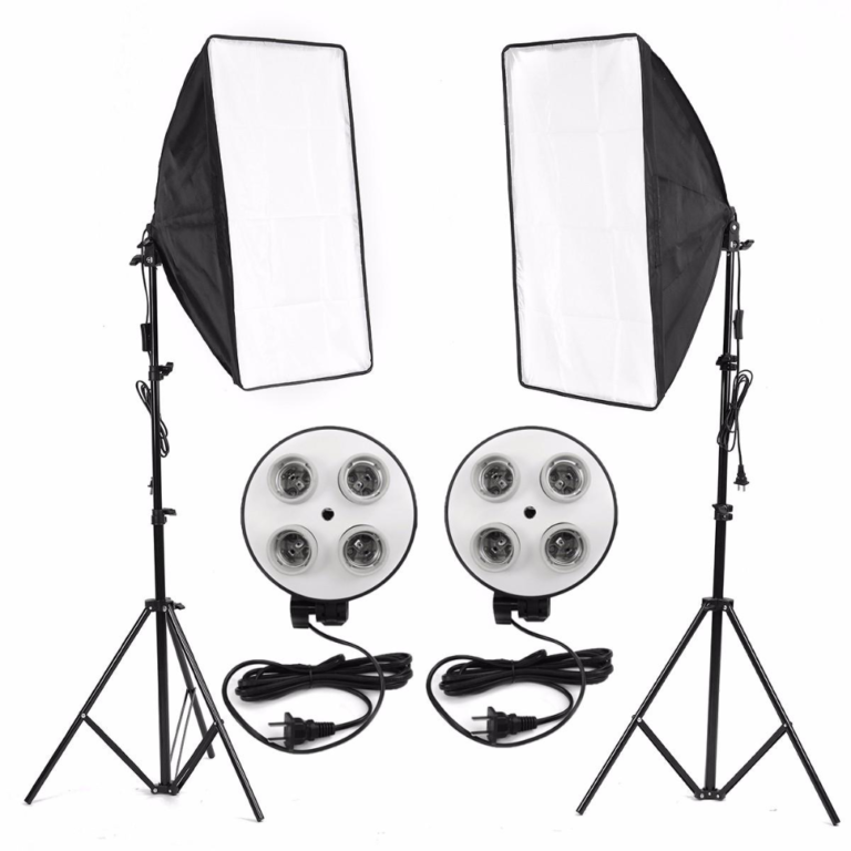 Professional 4-Bulb Holder Light Kit with 50x70 Softbox Price in Pakistan for Photography and Video Production