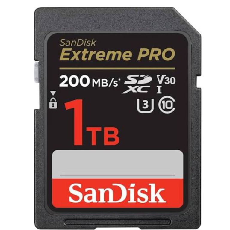 SanDisk SDXC Extreme PRO 1TB 200MB/s V30 UHS-I SD card for video and photography in Pakistan